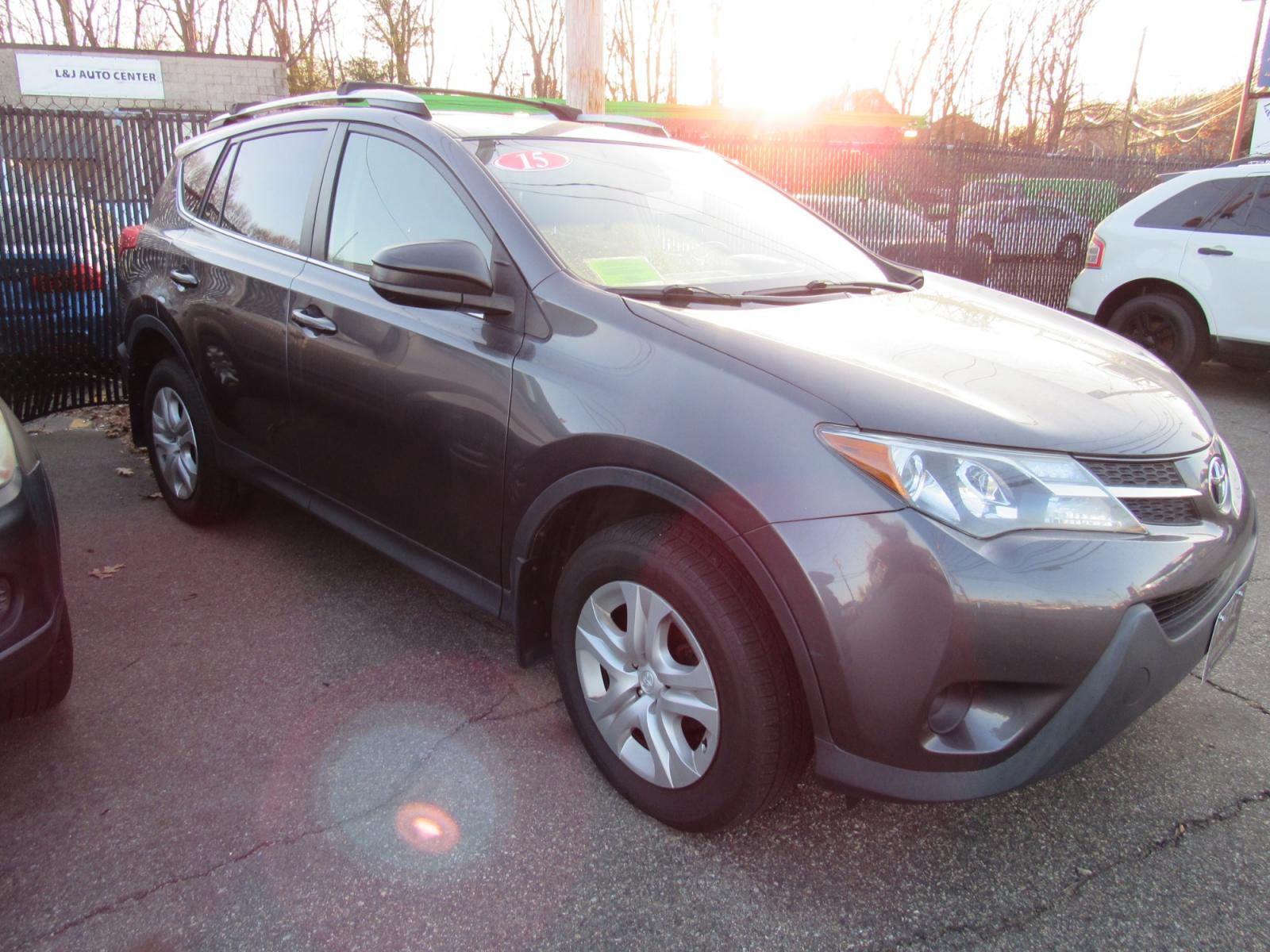 2015 Gray /Gray Toyota RAV4 LE AWD (JTMBFREV5FJ) with an 2.5L L4 DOHC 16V engine, Automatic transmission, located at 215 Milton St, Dedham, MA, 02026, (781) 329-5144, 42.241905, -71.157295 - This nice little SUV is in excellent condition. Runs great. All ASPI Motor Cras vehicles are fully serviced before they are delivered. Our inventory goes through a 200 point digital inspection, that is attached to this ad. Come with a 3/3 nationwide warranty included in the price. Call for details. - Photo #0