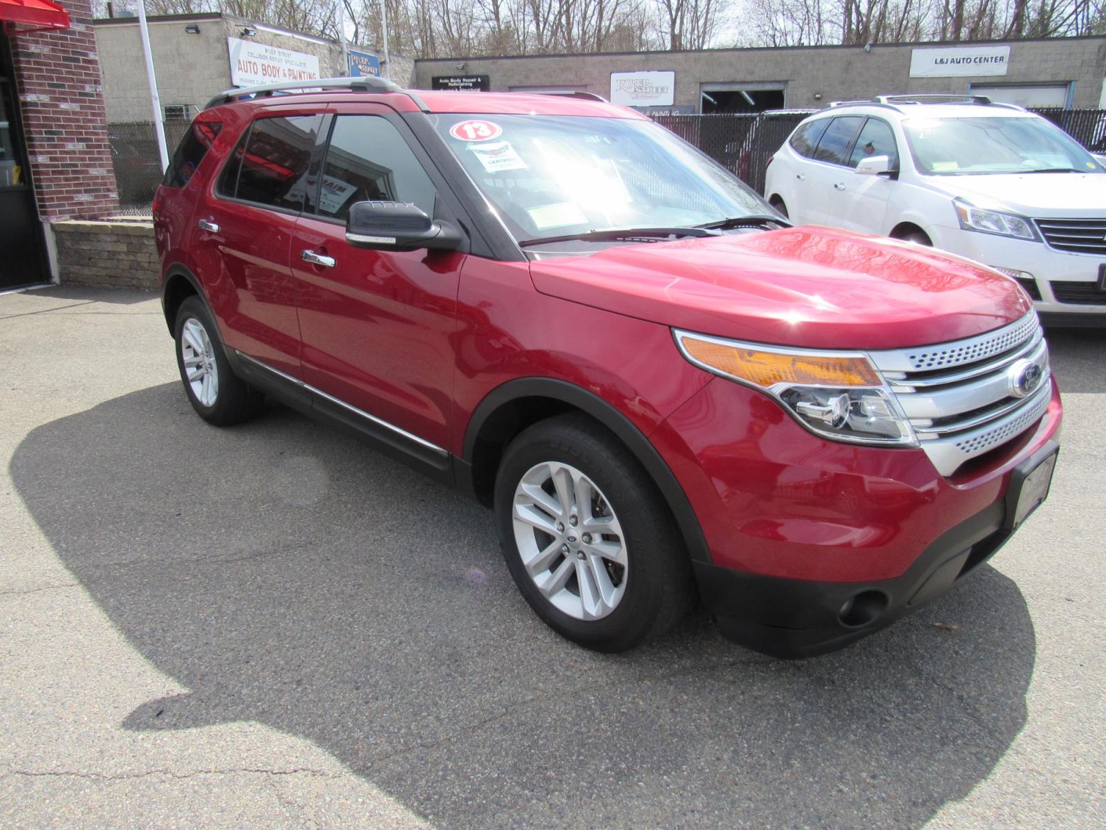 2013 Burgandy /Black Ford Explorer XLT 4WD (1FM5K8D81DG) with an 3.5L V6 DOHC 24V engine, 6-Speed Automatic transmission, located at 215 Milton St, Dedham, MA, 02026, (781) 329-5144, 42.241905, -71.157295 - This nice SUV has room for the hole family. 7 Passenger leather interior. Runs like new. All ASPI Motor Cars vehicles are fully serviced and certified. Comes with a 3/3 nationwide warranty included in the price. Call for details. - Photo #0