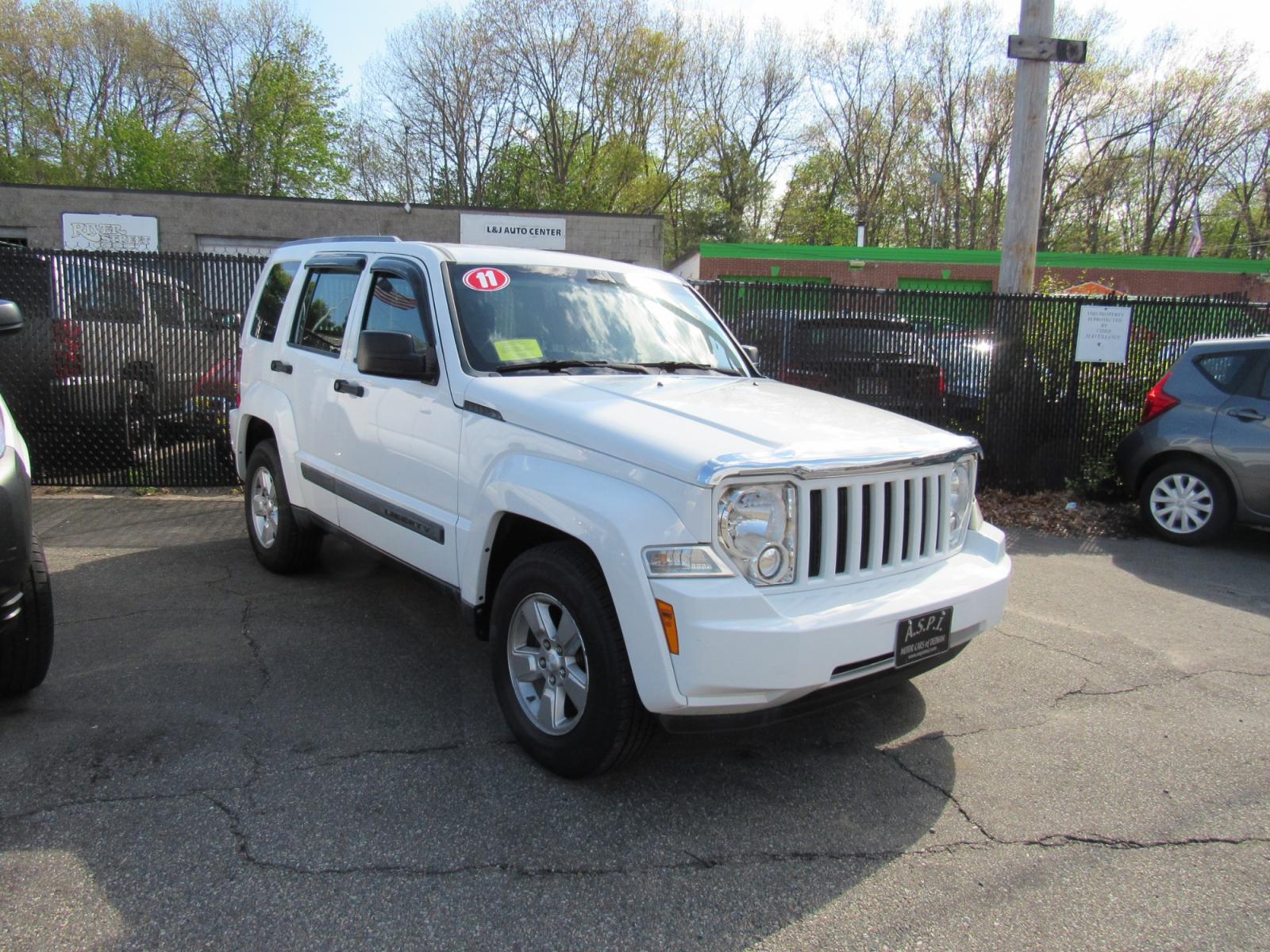 2011 White /Gray Jeep Liberty Sport 4WD (1J4PN2GK6BW) with an 3.7L V6 SOHC 12V engine, 4-Speed Automatic transmission, located at 215 Milton St, Dedham, MA, 02026, (781) 329-5144, 42.241905, -71.157295 - This nice SUV is in excellent condition. This is a Certified vehicle. Comes with a 3/3 nationwide warranty included in the price. Call for details. All ASPI Motor Cars vehicles are serviced before they are delivered to assure the highest quality used vehicles. - Photo #0