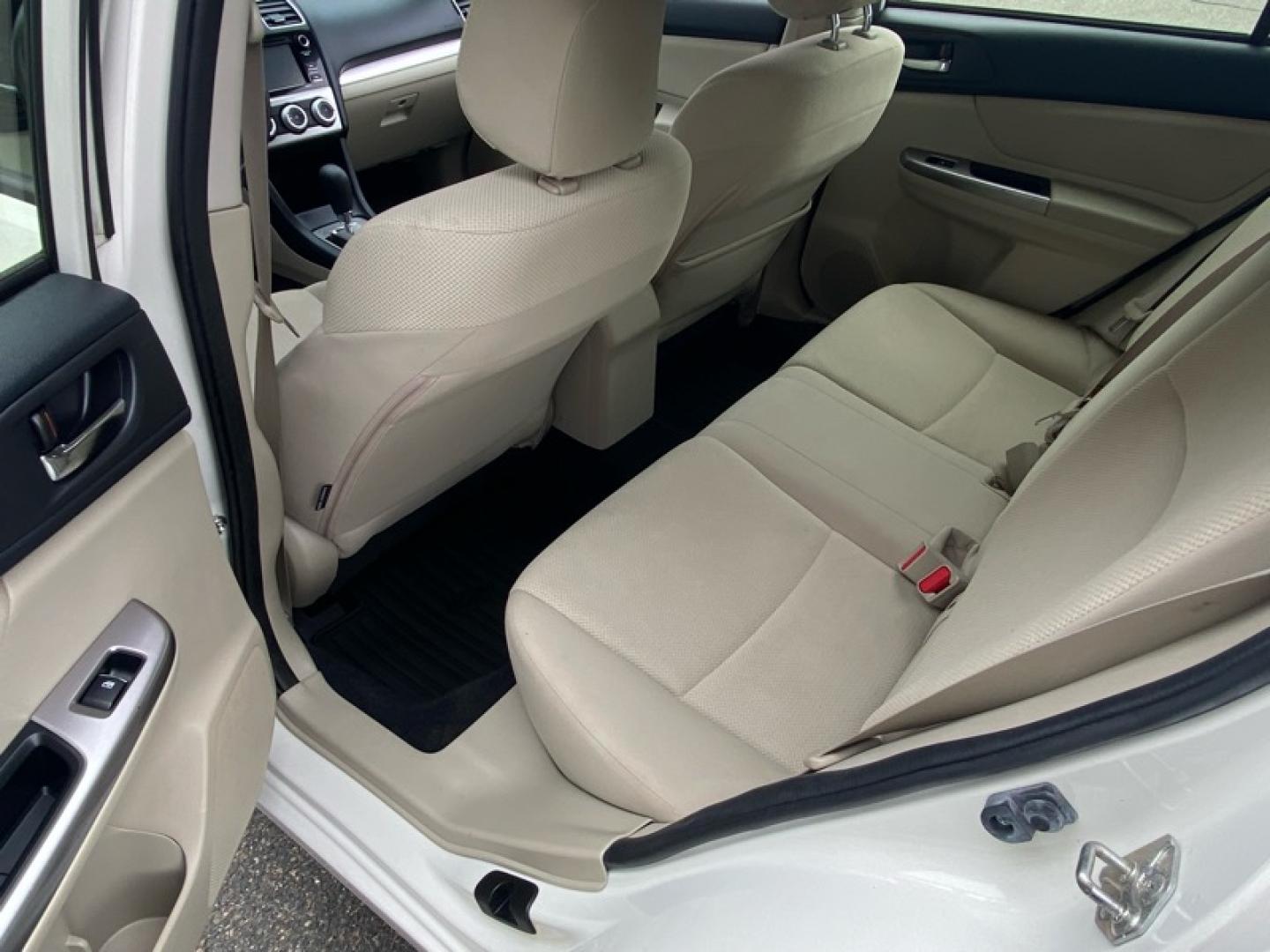 2015 White /Tan Subaru Impreza 2.0i Premium PZEV 5-Door (JF1GPAC61FH) with an 2.0L H4 DOHC 16V engine, Continuously Variable Transmission transmission, located at 215 Milton St, Dedham, MA, 02026, (781) 329-5144, 42.241905, -71.157295 - Photo#16