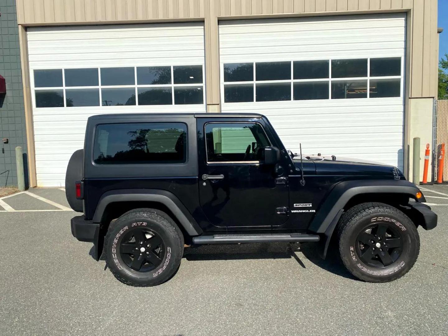2016 BLACK /Grey Jeep Wrangler Sport 4WD (1C4AJWAG1GL) with an 3.6L V6 DOHC 24V FFV engine, Automatic transmission, located at 215 Milton St, Dedham, MA, 02026, (781) 329-5144, 42.241905, -71.157295 - Nice clean two door Sure to please Prices on all vehicles do not include $299.95 Documentation fee, as well as Massachusetts sales tax, Registration, Title Fee and State inspection. We try our hardest to be as accurate in our descriptions as possible. ASPI Motor Cars is not responsible for err - Photo#1