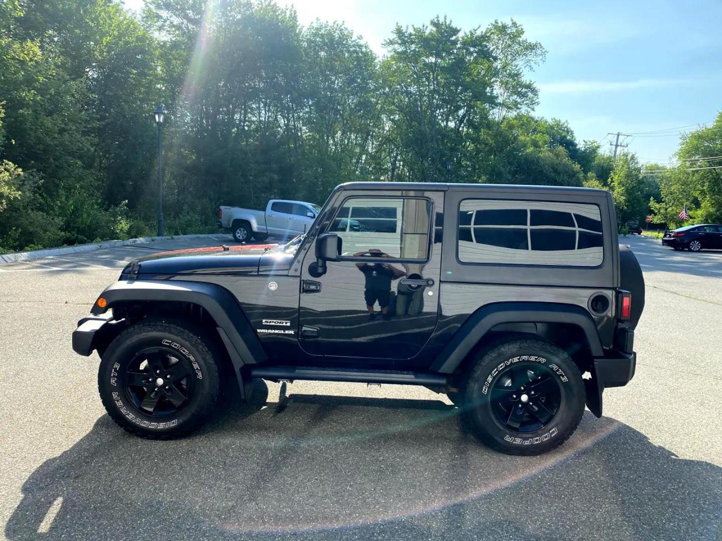 2016 BLACK /Grey Jeep Wrangler Sport 4WD (1C4AJWAG1GL) with an 3.6L V6 DOHC 24V FFV engine, Automatic transmission, located at 215 Milton St, Dedham, MA, 02026, (781) 329-5144, 42.241905, -71.157295 - Nice clean two door Sure to please Prices on all vehicles do not include $299.95 Documentation fee, as well as Massachusetts sales tax, Registration, Title Fee and State inspection. We try our hardest to be as accurate in our descriptions as possible. ASPI Motor Cars is not responsible for err - Photo#4