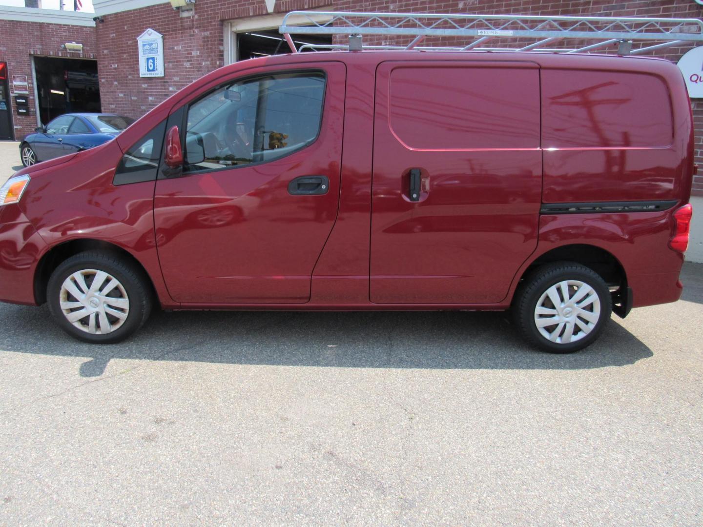 2015 Maroon /Gray Nissan NV200 SV (3N6CM0KN1FK) with an 2.0L L4 DOHC 16V engine, Continuously Variable Transmission transmission, located at 215 Milton St, Dedham, MA, 02026, (781) 329-5144, 42.241905, -71.157295 - This nice compact work van is in excellent shape. Low mileage. Runs great. All ASPI Motor Cars vehicles are fully service before they are delivered to assure the highest quality used vehicles. Call Today Prices on all vehicles do not include $299.95 Documentation fee, as well as Massachusetts sal - Photo#2