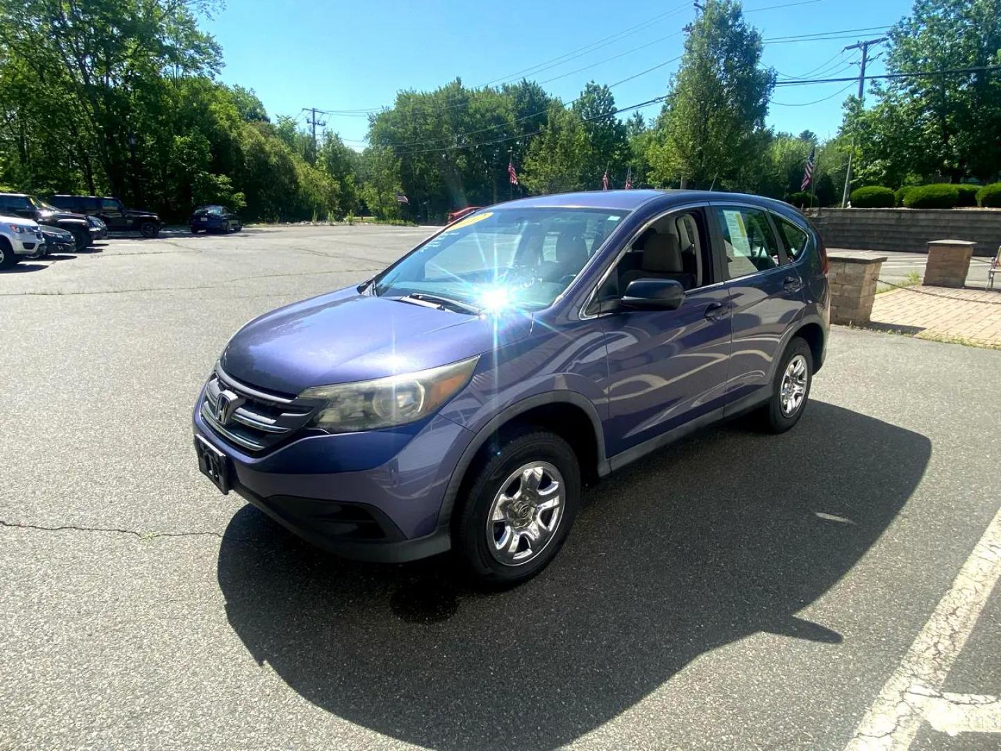 2012 Blue /Grey Honda CR-V LX 4WD 5-Speed AT (5J6RM4H31CL) with an 2.4L L4 DOHC 16V engine, 5-Speed Automatic transmission, located at 215 Milton St, Dedham, MA, 02026, (781) 329-5144, 42.241905, -71.157295 - Always Honda Quality. Always Fully serviced Always Fully Warrantied - Photo#3