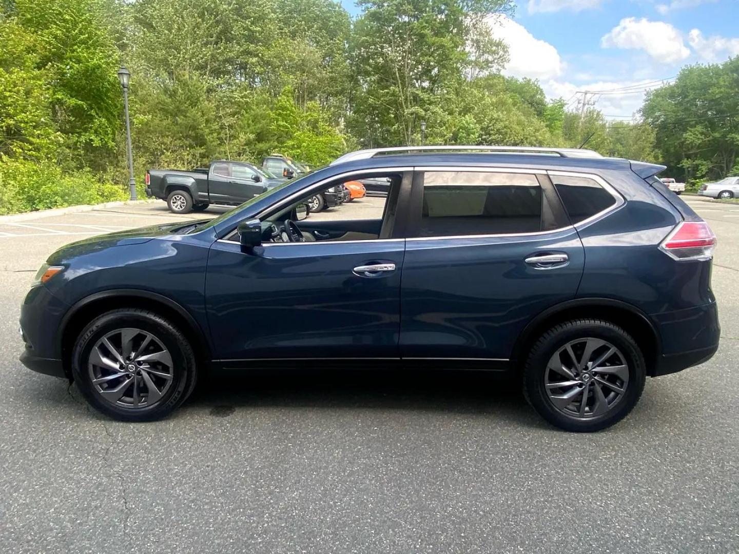2016 Blue /Tan Nissan Rogue S AWD (5N1AT2MV4GC) with an 2.5L L4 DOHC 16V engine, CVT transmission, located at 215 Milton St, Dedham, MA, 02026, (781) 329-5144, 42.241905, -71.157295 - Always delivered safe and sound Prices on all vehicles do not include $299.95 Documentation fee, as well as Massachusetts sales tax, Registration, Title Fee and State inspection. We try our hardest to be as accurate in our descriptions as possible. ASPI Motor Cars is not responsible for errors i - Photo#3