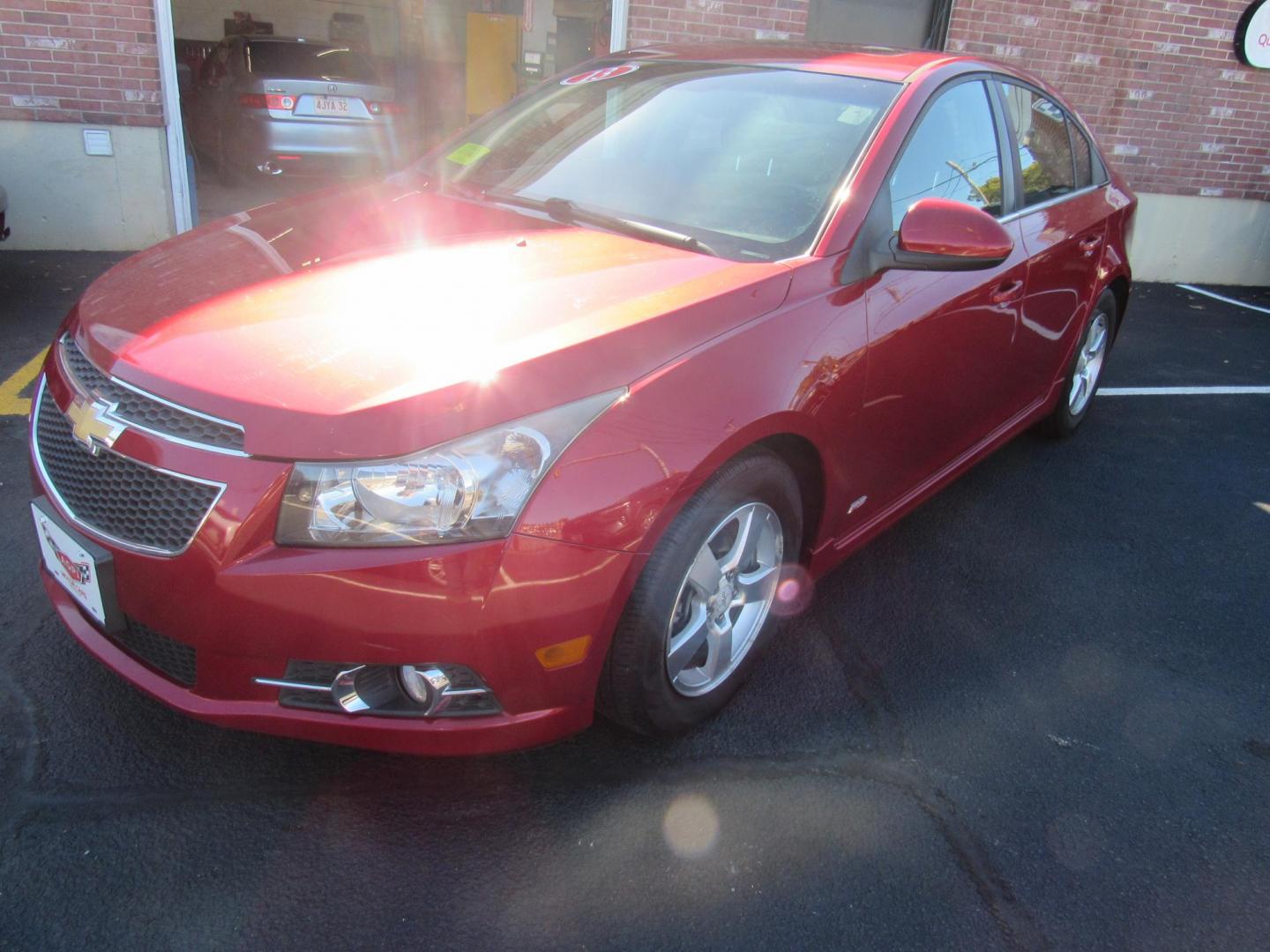 2013 red /Grey Chevrolet Cruze 1LT Auto (1G1PC5SB8D7) with an 1.4L L4 DOHC 16V TURBO engine, 6-Speed Automatic transmission, located at 215 Milton St, Dedham, MA, 02026, (781) 329-5144, 42.241905, -71.157295 - This nice little low mileage sedan is in excellent condition. Runs like new. All ASPI Motor Cras vehicles are fully service before they are delivered to assure the highest quality used vehicles. Come with a 3/3 warranty included in the price. Call for details. Prices on all vehicles do not inc - Photo#2