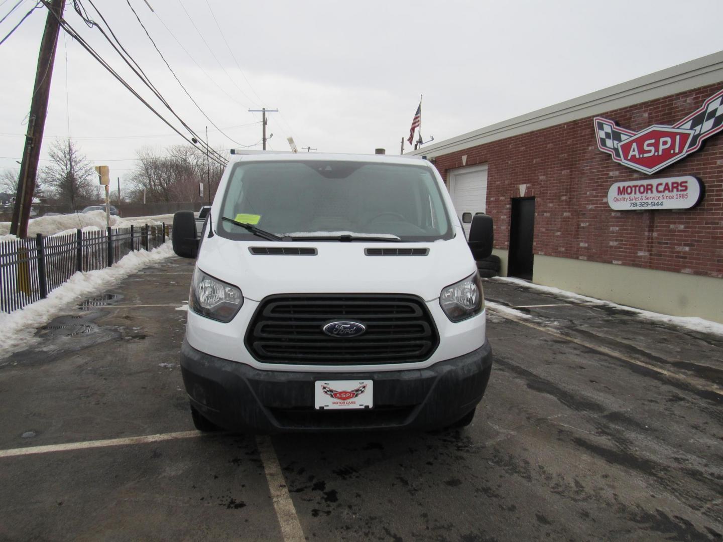 2016 White /Gray Ford Transit 250 Van Low Roof 60/40 Pass.130-in. WB (1FTYR1ZM5GK) with an 3.7L V6 DOHC 24V engine, 6A transmission, located at 215 Milton St, Dedham, MA, 02026, (781) 329-5144, 42.241905, -71.157295 - This nice low mileage cargo van is in excellent condition. Runs like new. All ASPI Motor Cras Vehicles are fully serviced before they are delivered to assure the highest quality used vehicles. Commercial service contracts are available. Call for details. Prices on all vehicles do not include $29 - Photo#1