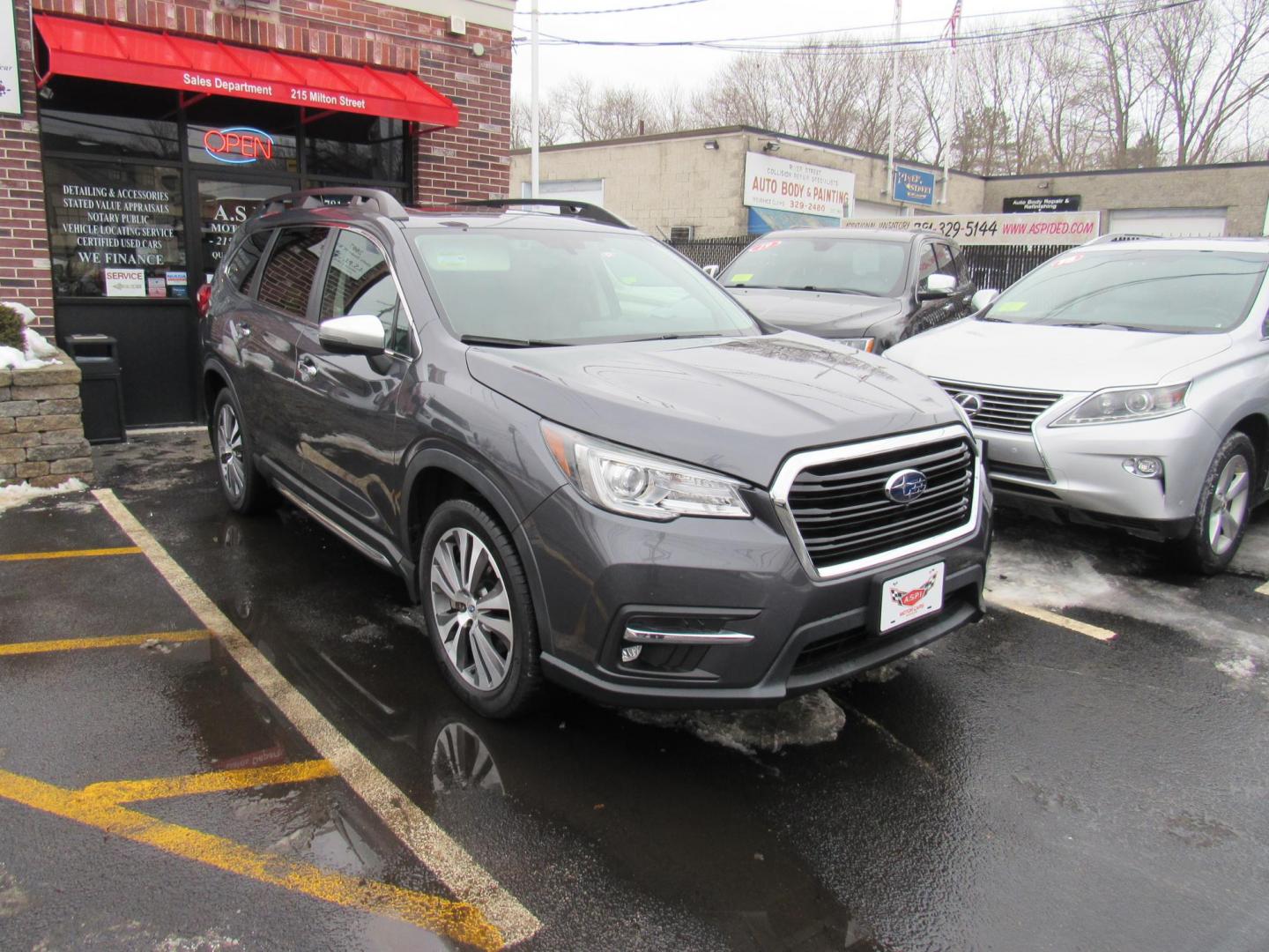 2019 SILVER /BROWN Subaru Ascent Touring 7-Passenger (4S4WMARD7K3) with an 2.4L L4 DOHC 16V engine, CVT transmission, located at 215 Milton St, Dedham, MA, 02026, (781) 329-5144, 42.241905, -71.157295 - This nice Crossover is in excellent condition. Runs like new. All ASPI Motor Cars vehicles are fully serviced before they are delivered to assure the highest quality used vehicles. comes with a 3/3 warranty included in the price. call for details. Prices on all vehicles do not include $299.95 Doc - Photo#0