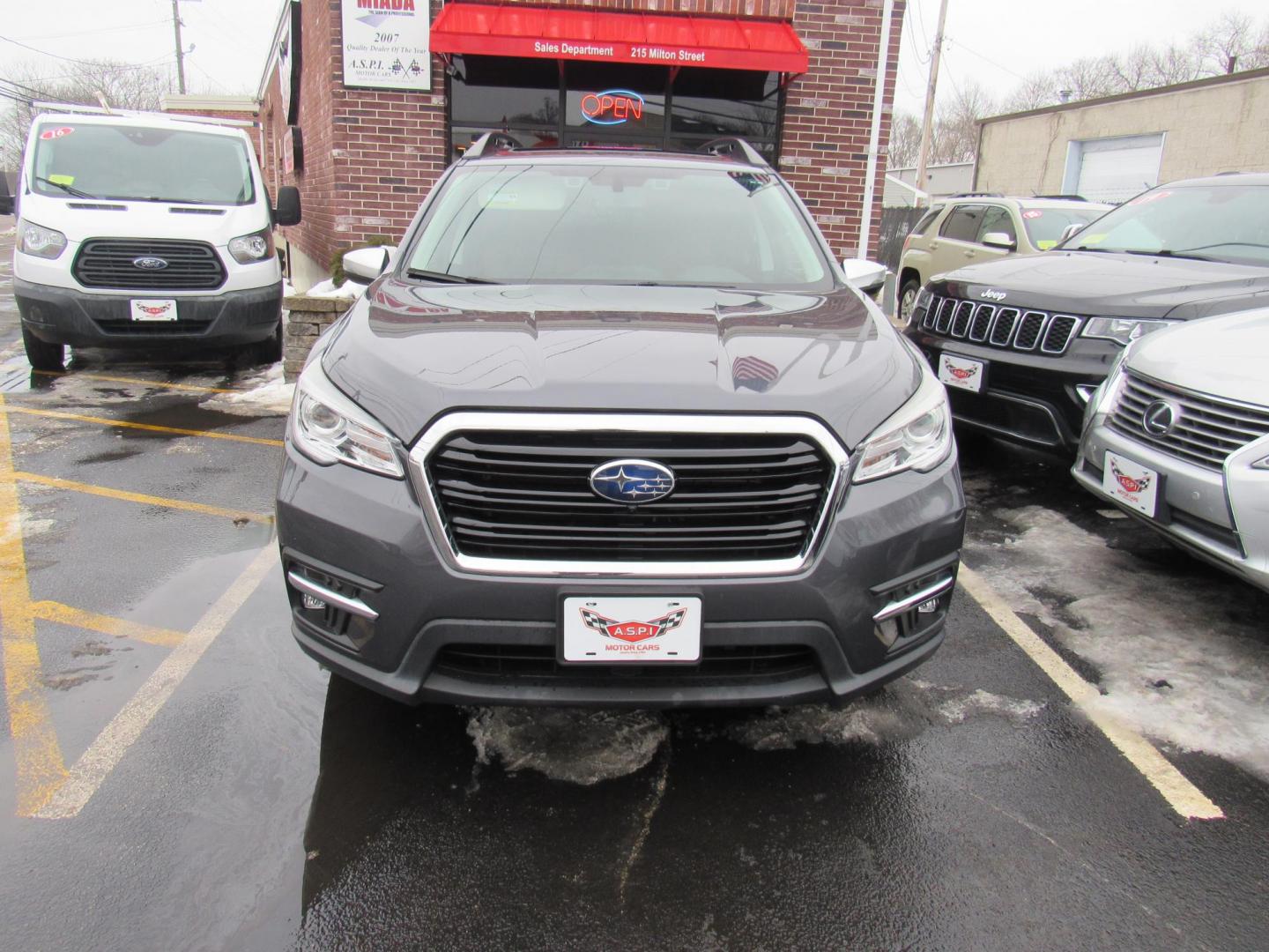 2019 SILVER /BROWN Subaru Ascent Touring 7-Passenger (4S4WMARD7K3) with an 2.4L L4 DOHC 16V engine, CVT transmission, located at 215 Milton St, Dedham, MA, 02026, (781) 329-5144, 42.241905, -71.157295 - This nice Crossover is in excellent condition. Runs like new. All ASPI Motor Cars vehicles are fully serviced before they are delivered to assure the highest quality used vehicles. comes with a 3/3 warranty included in the price. call for details. Prices on all vehicles do not include $299.95 Doc - Photo#1