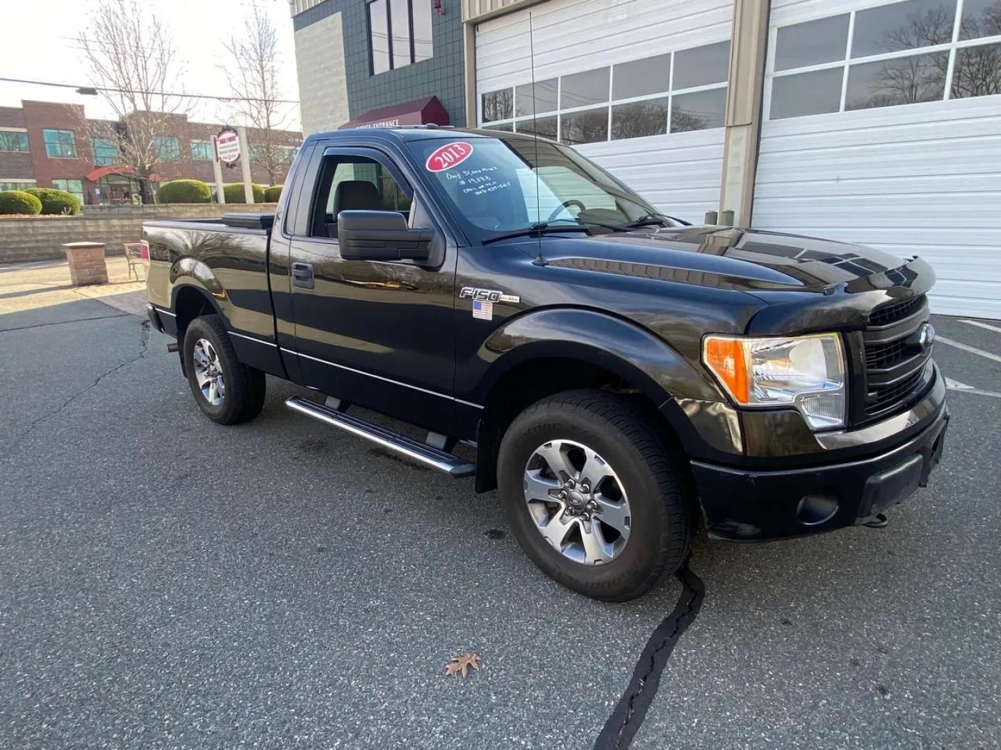 2013 BLACK /gray Ford F-150 SR-5 (1FTMF1EM5DF) with an 3.5L V6 SOHC 24V engine, Automatic transmission, located at 215 Milton St, Dedham, MA, 02026, (781) 329-5144, 42.241905, -71.157295 - Get ready to hit the road in style with this sleek and powerful 2013 Ford F-150! This black beauty not only looks great but packs a punch with its 4WD/AWD capability, ensuring you can handle any terrain with ease. Safety is a top priority with ABS brakes, traction control, and a full array of airbag - Photo#0