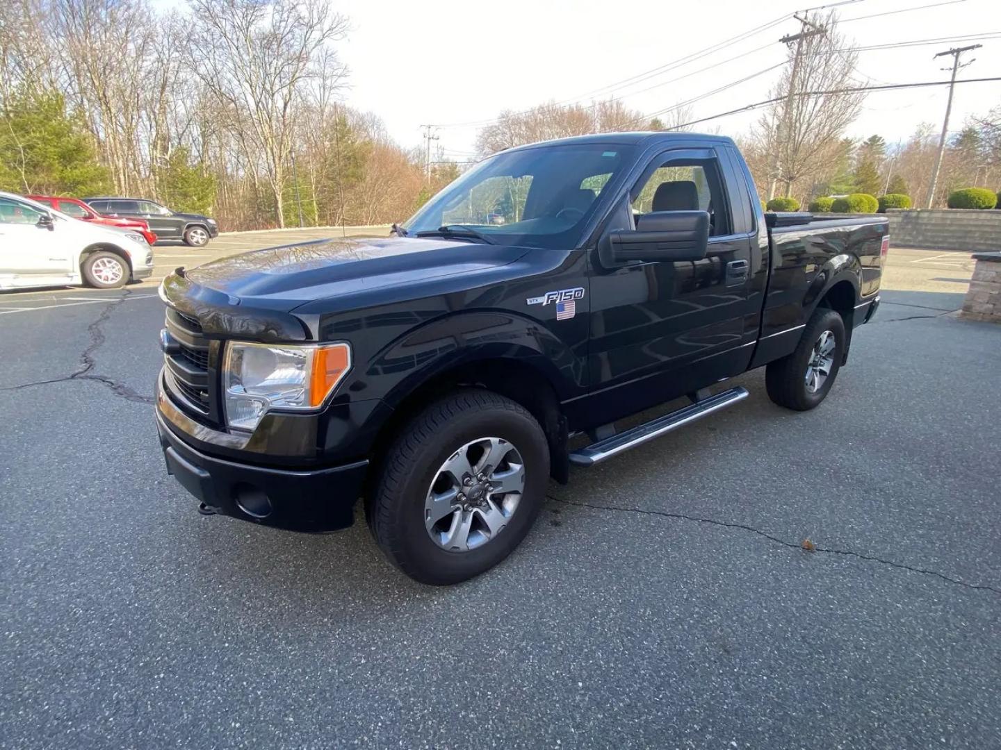 2013 BLACK /gray Ford F-150 SR-5 (1FTMF1EM5DF) with an 3.5L V6 SOHC 24V engine, Automatic transmission, located at 215 Milton St, Dedham, MA, 02026, (781) 329-5144, 42.241905, -71.157295 - Get ready to hit the road in style with this sleek and powerful 2013 Ford F-150! This black beauty not only looks great but packs a punch with its 4WD/AWD capability, ensuring you can handle any terrain with ease. Safety is a top priority with ABS brakes, traction control, and a full array of airbag- Photo#3