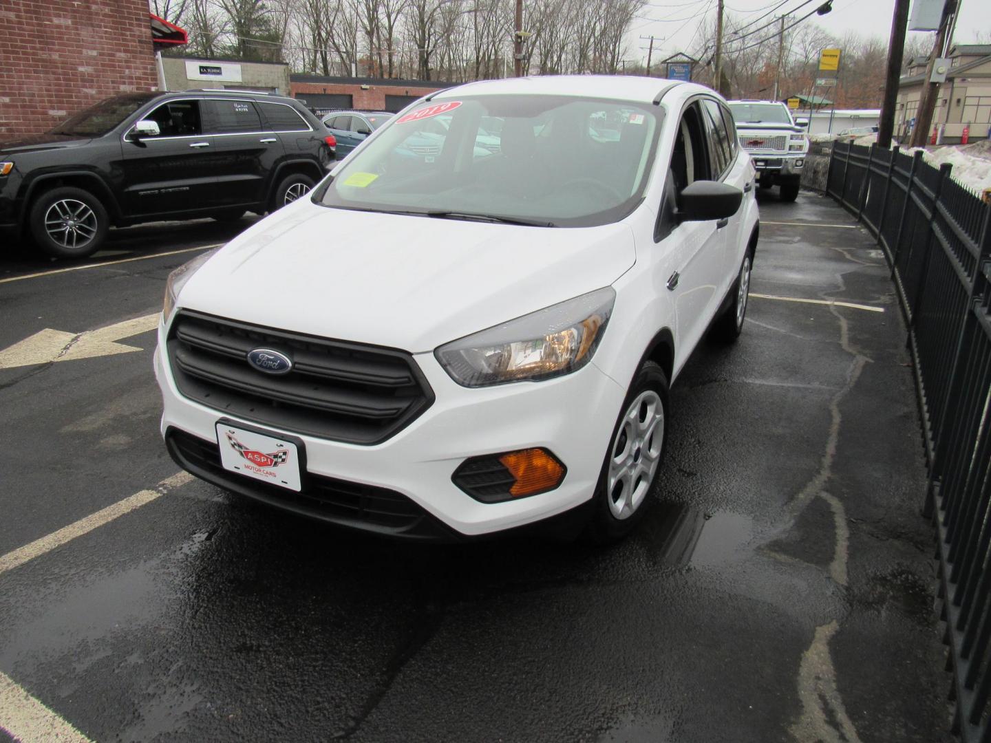 2019 White /Gray Ford Escape S FWD (1FMCU0F78KU) with an 2.5L L4 DOHC 16V engine, Automatic transmission, located at 215 Milton St, Dedham, MA, 02026, (781) 329-5144, 42.241905, -71.157295 - This nice little FWD SUV is in excellent condition. Runs like new. All ASPI Motor Cars vehicles are fully serviced before they are delivered to assure the highest quality used vehicles. Come with a 3/3 warranty included in the price. Call for details. Prices on all vehicles do not include $299.95 - Photo#2