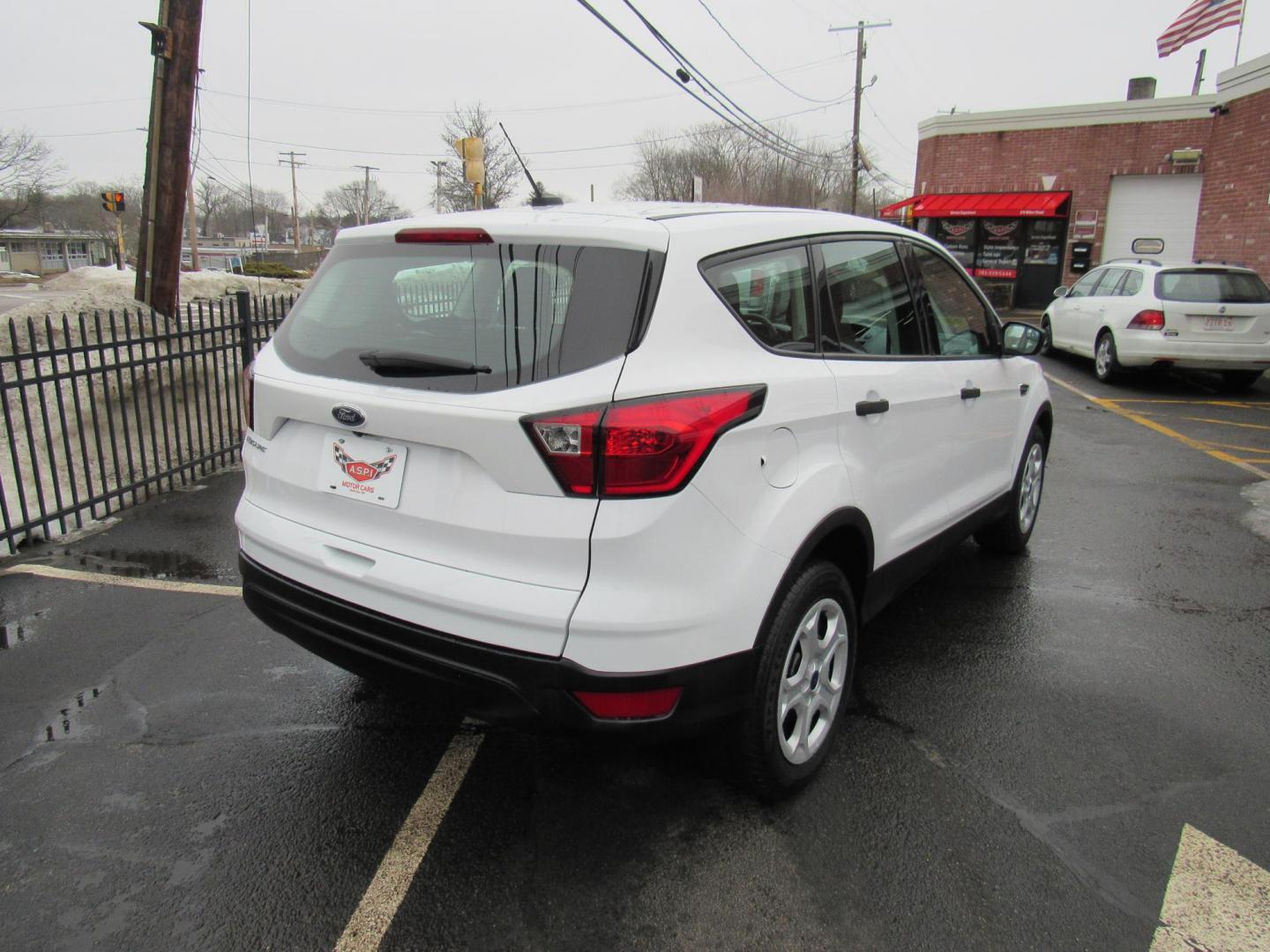 2019 White /Gray Ford Escape S FWD (1FMCU0F78KU) with an 2.5L L4 DOHC 16V engine, Automatic transmission, located at 215 Milton St, Dedham, MA, 02026, (781) 329-5144, 42.241905, -71.157295 - This nice little FWD SUV is in excellent condition. Runs like new. All ASPI Motor Cars vehicles are fully serviced before they are delivered to assure the highest quality used vehicles. Come with a 3/3 warranty included in the price. Call for details. Prices on all vehicles do not include $299.95 - Photo#6