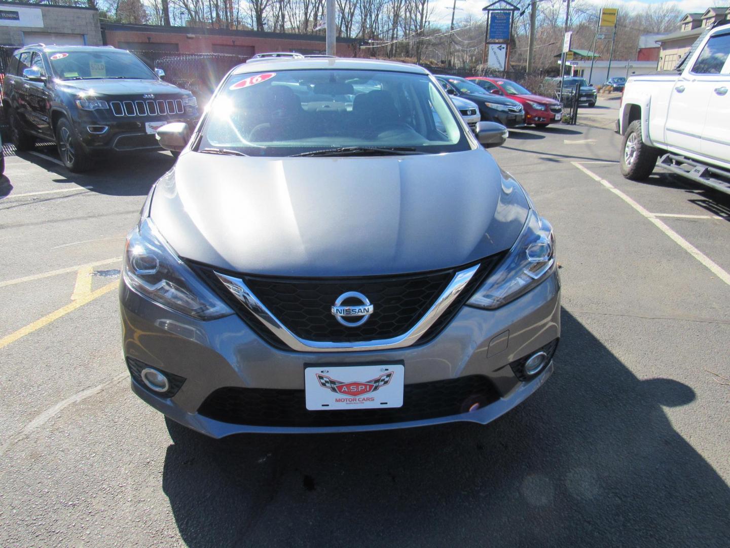 2016 GRAY /Gray Nissan Sentra FE+ S (3N1AB7AP3GY) with an 1.8L L4 SFI DOHC 16V engine, CVT transmission, located at 215 Milton St, Dedham, MA, 02026, (781) 329-5144, 42.241905, -71.157295 - Photo#1