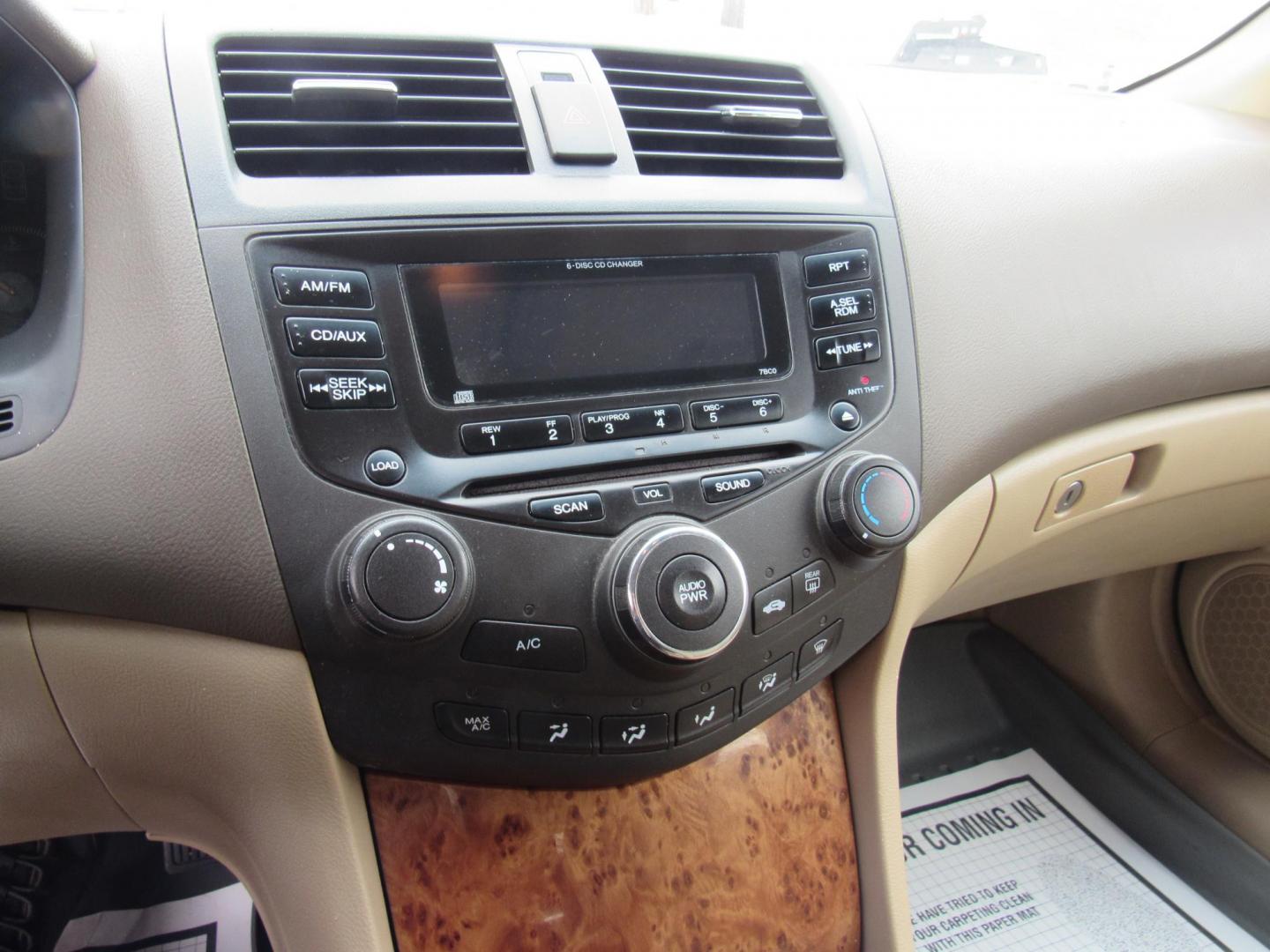 2004 Tan /BROWN Honda Accord EX sedan AT (1HGCM56614A) with an 2.4L L4 DOHC 16V engine, 5-Speed Automatic Overdrive transmission, located at 215 Milton St, Dedham, MA, 02026, (781) 329-5144, 42.241905, -71.157295 - This little sedan is far from perfect, but it is reliable transportation. Paint has scratches and lots of touch up. Overall, it looks OK Lots of life left in this low mileage vehicle. Great for a kids first car or a commuter vehicle to Boston. All ASPI Motor Cars vehicles are fully serviced before t - Photo#14