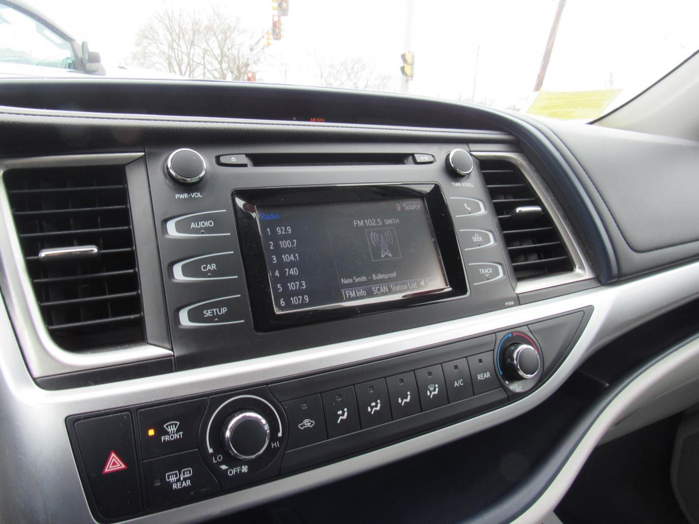 2017 SILVER /Gray Toyota Highlander LE FWD I4 (5TDZARFH4HS) with an 2.7L L4 DOHC 16V engine, 6A transmission, located at 215 Milton St, Dedham, MA, 02026, (781) 329-5144, 42.241905, -71.157295 - This dependable 7 passenger vehicle is ready for the family. The vehicle has a few scratches and paint work but overall is very clean. Runs great. All ASPI Motor Cars vehicles are fully serviced before they are delivered to assure the highest quality used vehicles. Come with a 3/3 warranty included - Photo#17