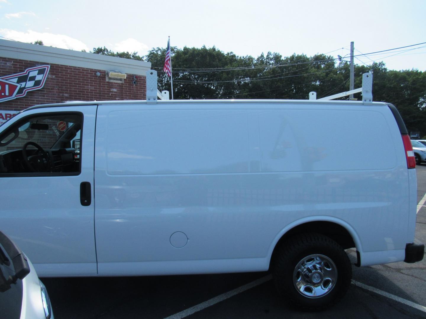 2016 White /Gray Chevrolet Express 2500 Cargo (1GCWGAFF5G1) with an 4.8L V8 FFV engine, 6A transmission, located at 215 Milton St, Dedham, MA, 02026, (781) 329-5144, 42.241905, -71.157295 - Wow, where are you going to find low mileage like this. 27 K miles on the nice work van. Racks and bins already installed. Don't miss this one. All ASPI Motor Cars vehicles are fully service before they are delivered to assure the highest quality used vehicles. Call for details- Photo#3