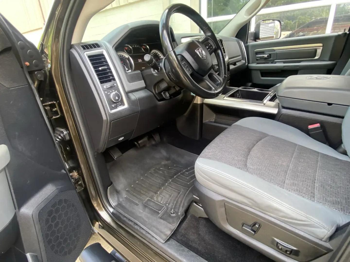 2013 Bronz /Grey RAM 2500 SLT Crew Cab SWB 4WD (3C6TR5DT8DG) with an 5.7L V8 OHV 16V engine, 6A transmission, located at 215 Milton St, Dedham, MA, 02026, (781) 329-5144, 42.241905, -71.157295 - This Bronze 2013 RAM 2500 is the kind of truck that looks ready for work even when it’s headed out for the weekend. Under the hood, the 5.7L gasoline V8 brings the muscle, while 4WD and a confident mix of traction control, ABS, and stability control help keep things planted when the road (or jobsi- Photo#10