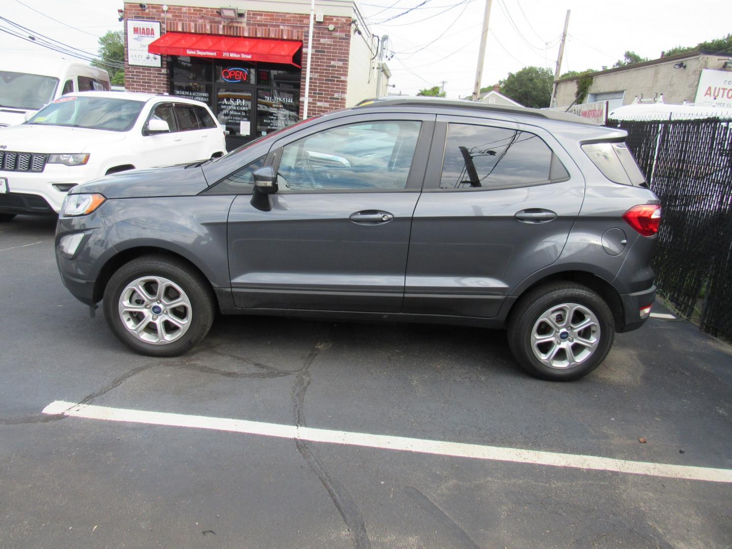 2020 Gray /Gray Ford EcoSport SE AWD (MAJ6S3GL2LC) with an 2.0L L4 DOHC 16V engine, 6A transmission, located at 215 Milton St, Dedham, MA, 02026, (781) 329-5144, 42.241905, -71.157295 - This little compact has low mileage. Runs like new. Great on gas. All ASPI Motor Cars vehicles are fully serviced before they are delivered to assure the highest quality used vehicles. Comes with a 3/3 warranty included in the price. Call for details.- Photo#3