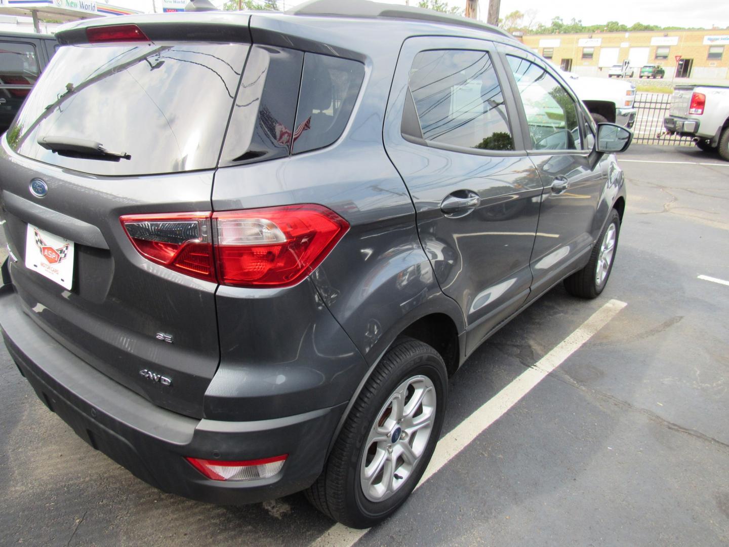2020 Gray /Gray Ford EcoSport SE AWD (MAJ6S3GL2LC) with an 2.0L L4 DOHC 16V engine, 6A transmission, located at 215 Milton St, Dedham, MA, 02026, (781) 329-5144, 42.241905, -71.157295 - This little compact has low mileage. Runs like new. Great on gas. All ASPI Motor Cars vehicles are fully serviced before they are delivered to assure the highest quality used vehicles. Comes with a 3/3 warranty included in the price. Call for details.- Photo#6