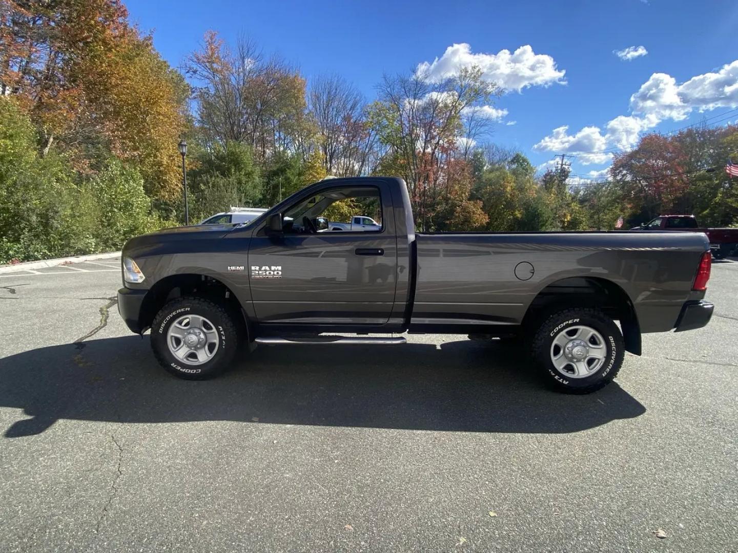 2016 Gray /Grey Ram 2500 Tradesman Regular Cab 4WD (3C6LR5AT2GG) with an 5.7L V8 OHV 16V engine, 6A transmission, located at 215 Milton St, Dedham, MA, 02026, (781) 329-5144, 42.241905, -71.157295 - Meet a gray 2016 RAM 2500 that’s built for real work and still knows how to have a little fun doing it. Under the hood, the 5.7L V8 gasoline engine brings that classic eight-cylinder punch, while the automatic transmission keeps things smooth whether you’re cruising through town or heading out t- Photo#5