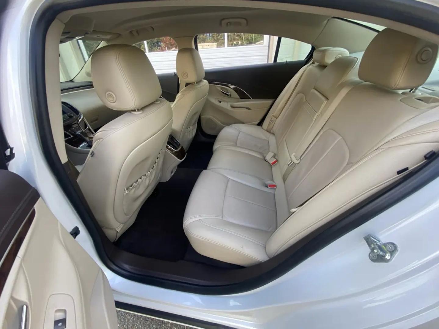 2016 Pearl /Tan Buick LaCrosse Leather Package (1G4GB5G36GF) with an 3.6L V6 DOHC 24V FFV engine, 6A transmission, located at 215 Milton St, Dedham, MA, 02026, (781) 329-5144, 42.241905, -71.157295 - Slide into this Pearl White 2016 Buick LaCrosse and you’ll see why it’s such a great everyday upgrade: a smooth, quiet sedan with a confident FWD stance, an automatic transmission, and a strong 3.6L V6 under the hood. It’s the kind of car that makes commutes feel shorter and road trips feel ea- Photo#12
