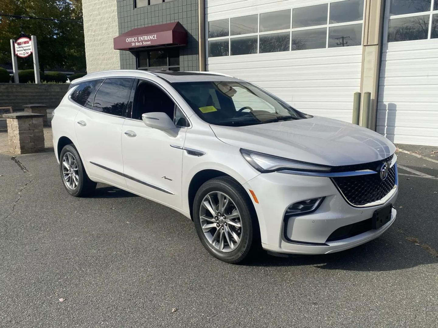 2023 White /charcoal Buick Enclave Avenir AWD (5GAEVCKW1PJ) with an 3.6L V6 DOHC 24V engine, 9A transmission, located at 215 Milton St, Dedham, MA, 02026, (781) 329-5144, 42.241905, -71.157295 - Meet the White 2023 Buick Enclave—an SUV that makes everyday driving feel a little more first-class. Under the hood, a 3.6L V6 pairs with a smooth automatic transmission, while confident AWD helps you stay composed when the weather (or the road) gets unpredictable. Stability and traction systems w- Photo#2